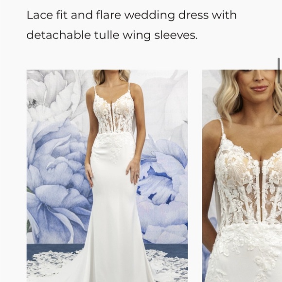 BRAND NEE Violet Grace Fit and Flare Wedding Dress - Picture 9 of 9